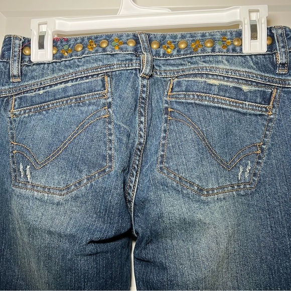 Mudd Y2K Jeans Flared Bedazzled Youth Junior Women’s Size 3 - Picture 5 of 10